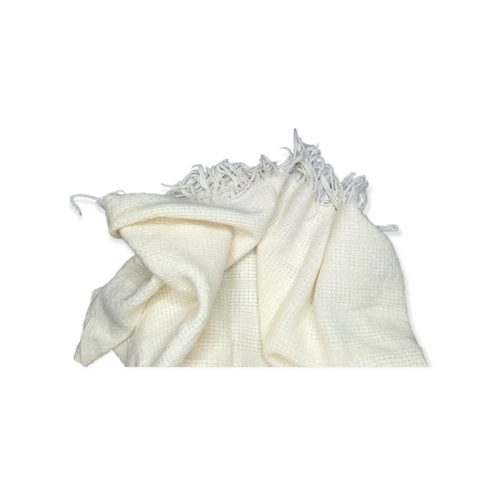 Throw Blanket in Ivory with a R Monogrammed